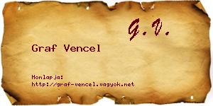Graf Vencel névjegykártya